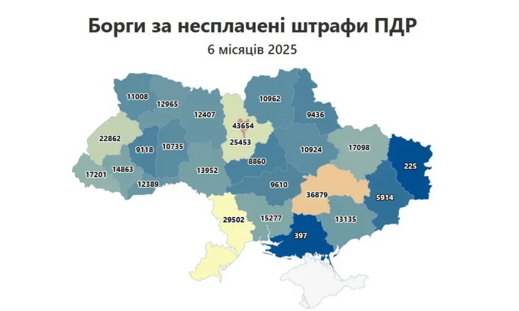 Понад 12 тисяч водіїв на Житомирщині не сплатили штрафи за ПДР з початку року