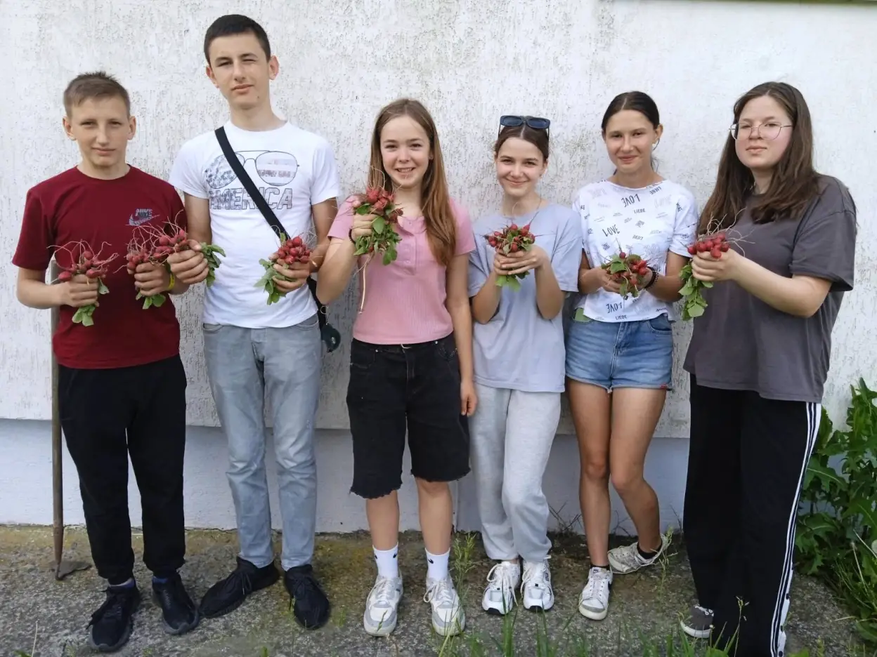 Учні Чуднівської гімназії зібрали екологічний урожай та висадили сад для шкільної їдальні