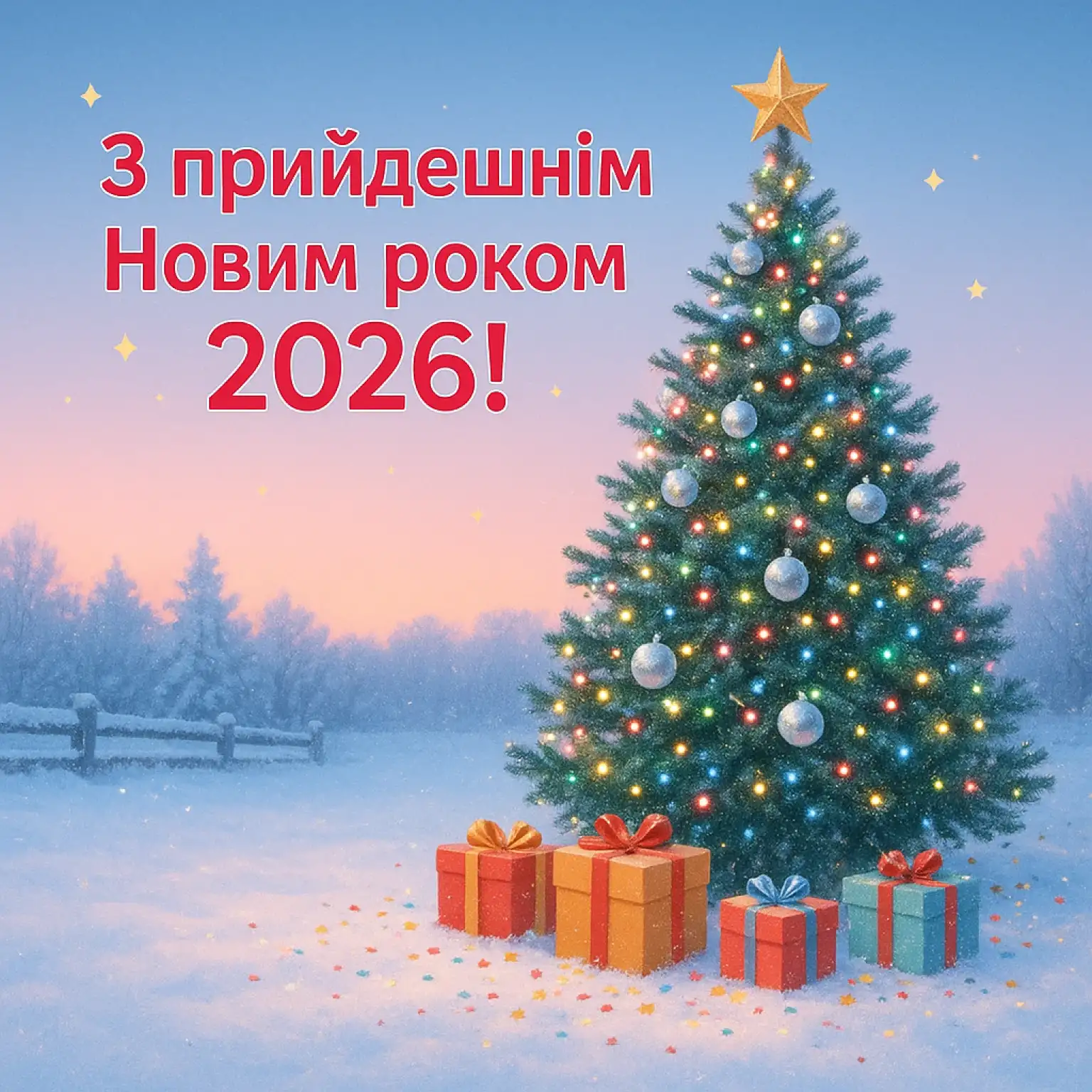 Привітання з прийдешнім новим роком 2026
