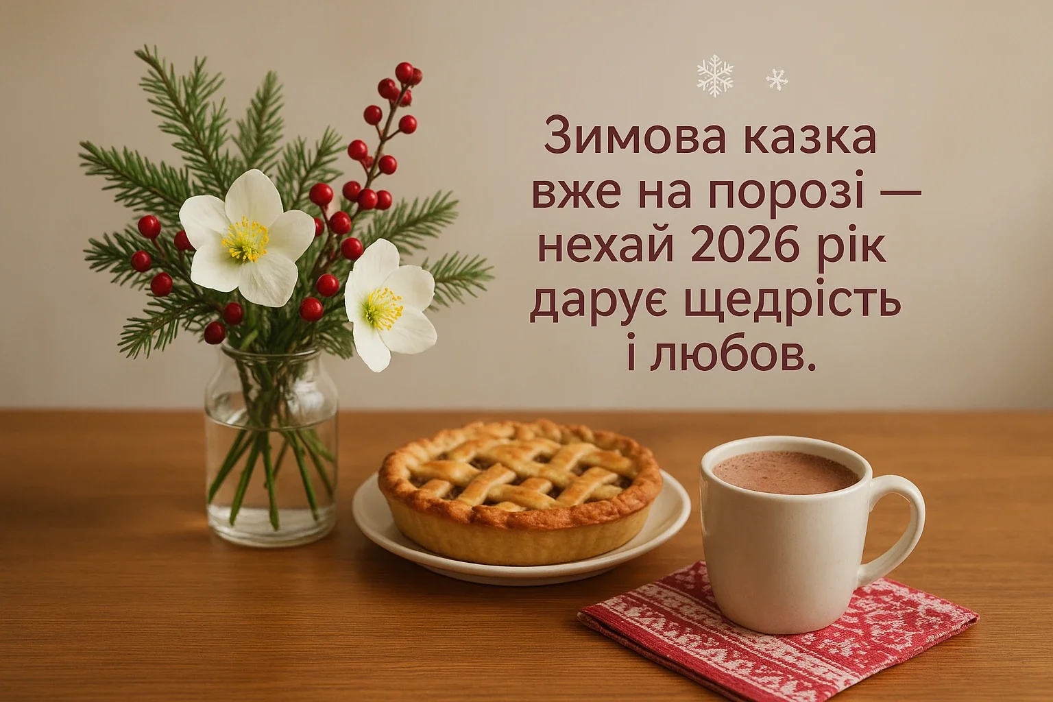 Привітання з прийдешнім новим роком 2026