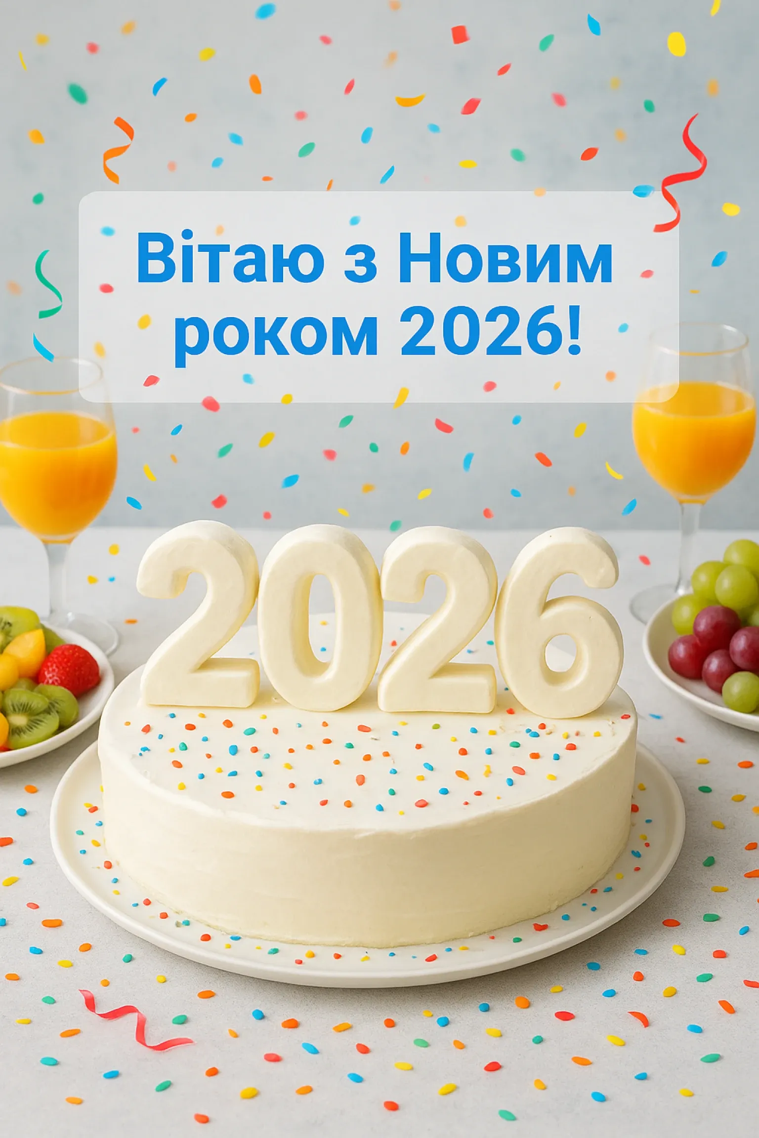 Привітання з прийдешнім новим роком 2026