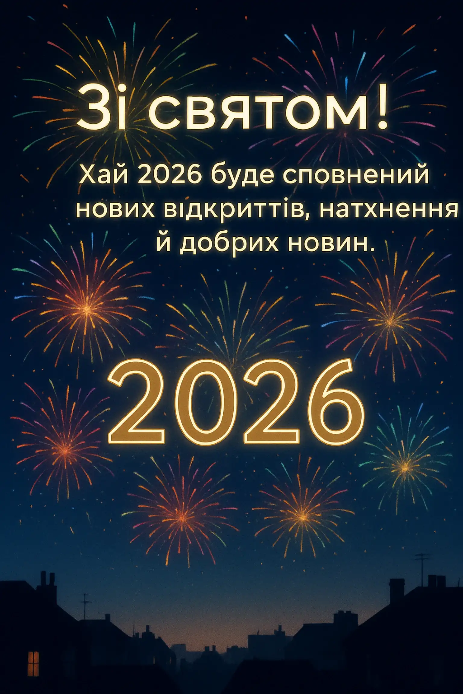 Привітання з прийдешнім новим роком 2026