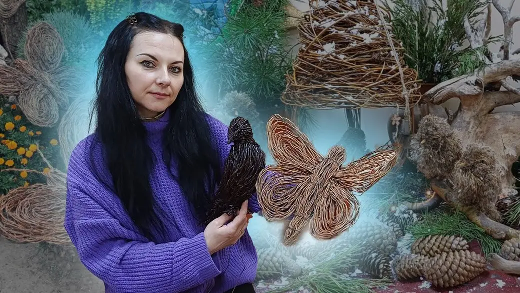 Крилата фантазія з лози: майстриня з Малина створює унікальні садові фігури