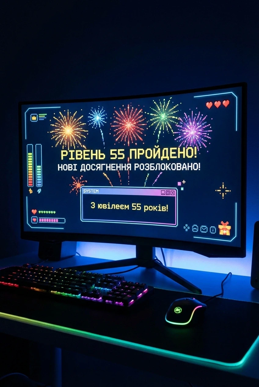 55 років з ювілеєм чоловіку