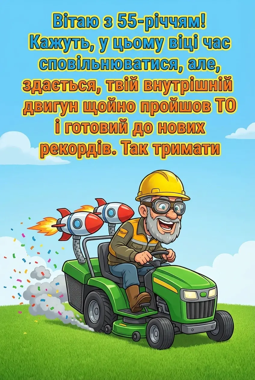 55 років з ювілеєм чоловіку