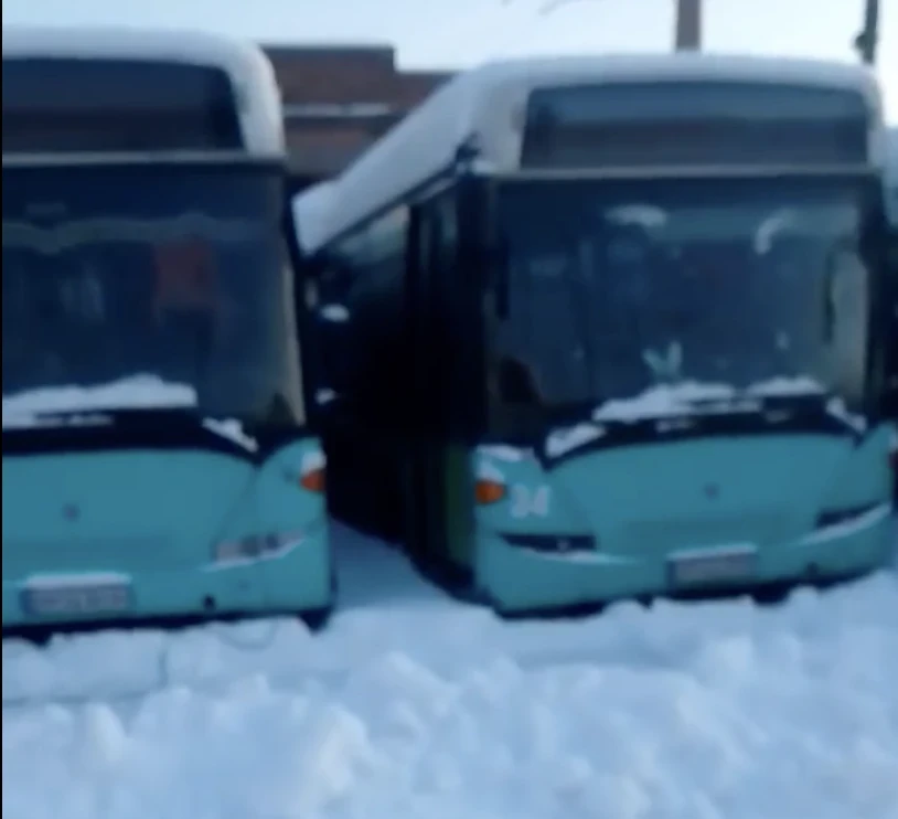 У Житомирі більшість громадського транспорту простоює через морози