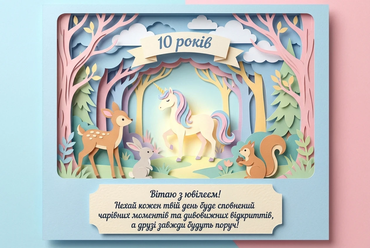 з днем народження 10 років дівчинці