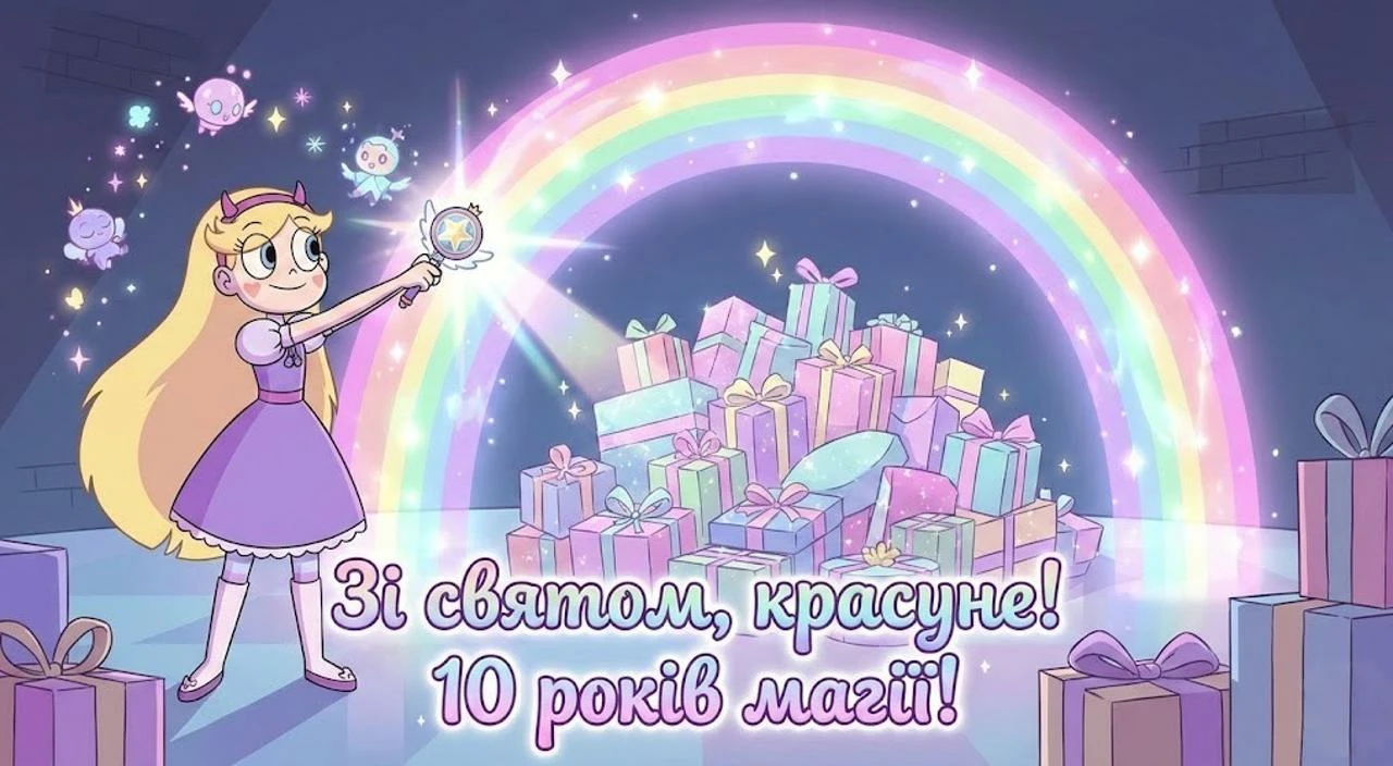 Привітання з днем народження дівчинці на 10 років