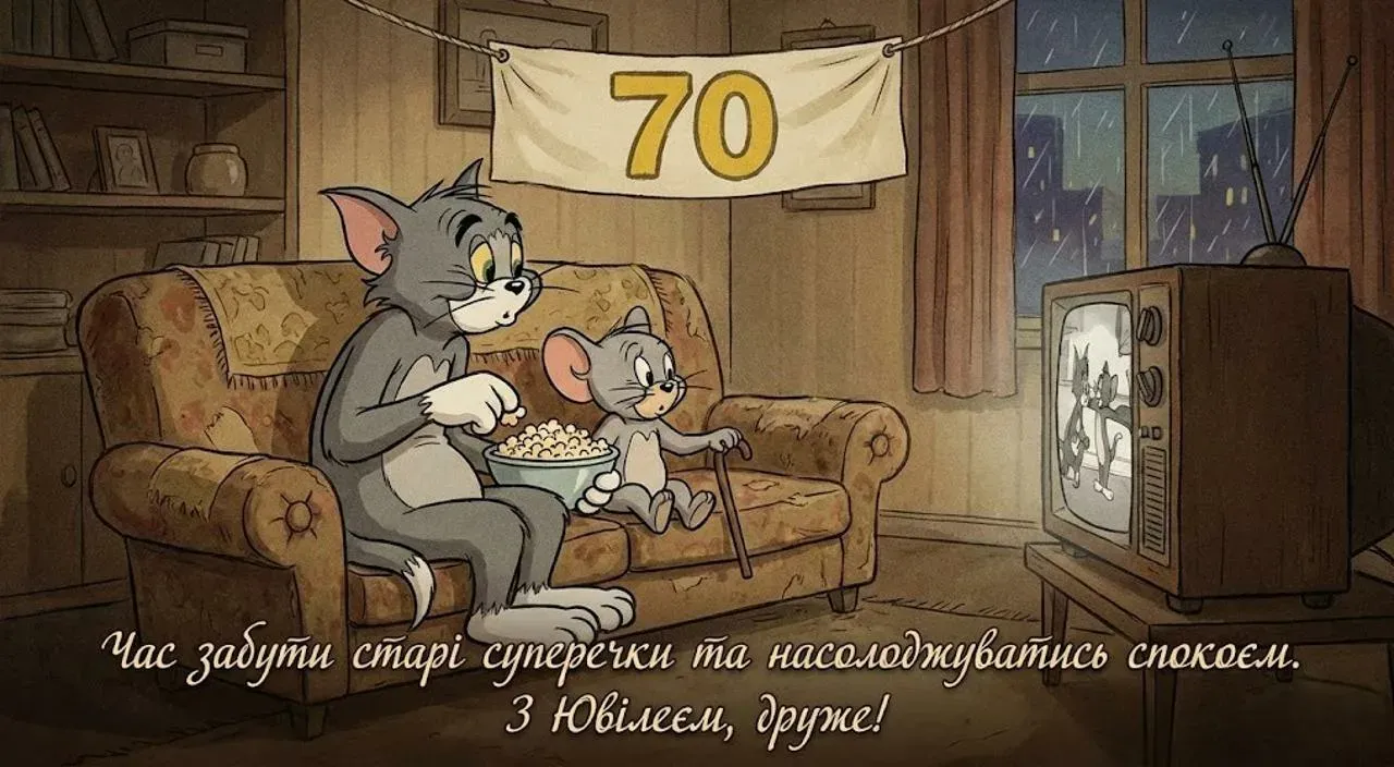 Привітання з ювілеєм 70 років для чоловіка