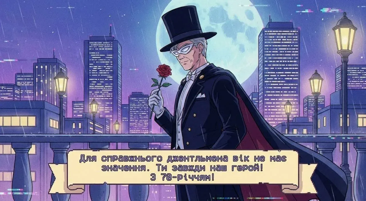 Привітання з ювілеєм 70 років для чоловіка