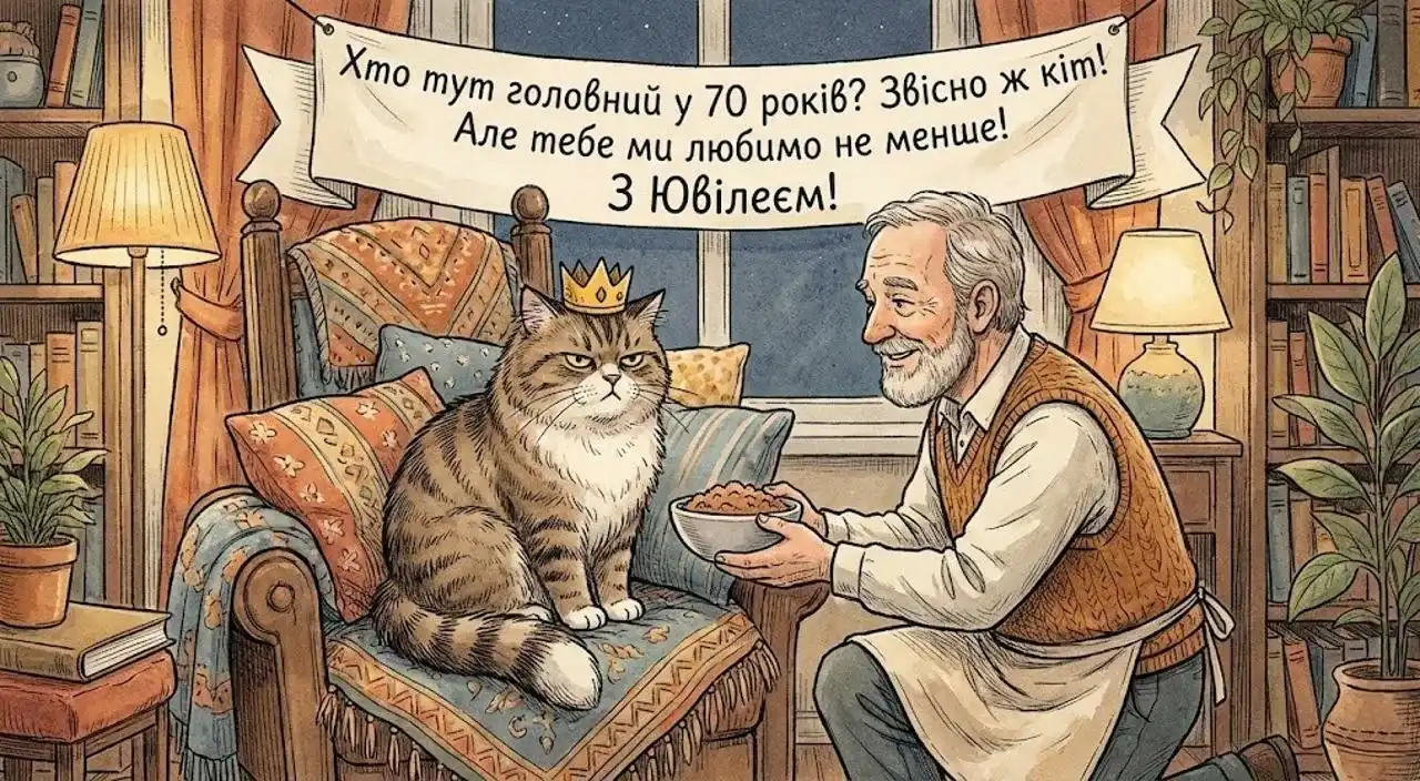 Привітання з ювілеєм 70 років для чоловіка