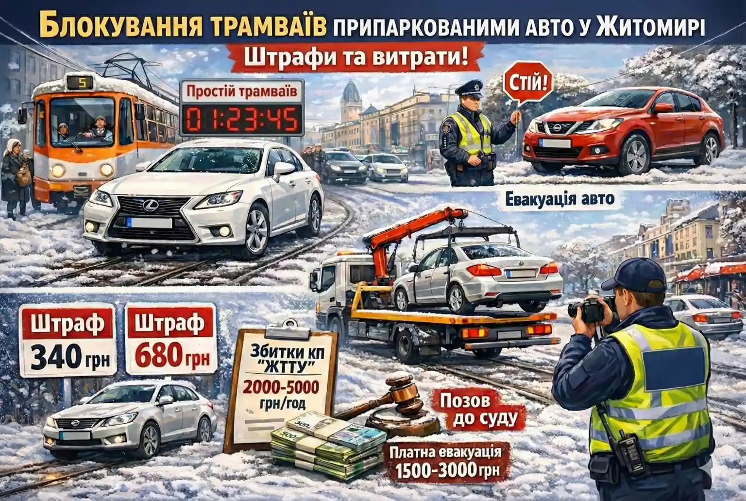 Дороге «хвилинне» паркування: у скільки водіям Житомира обходиться блокування електротранспорту