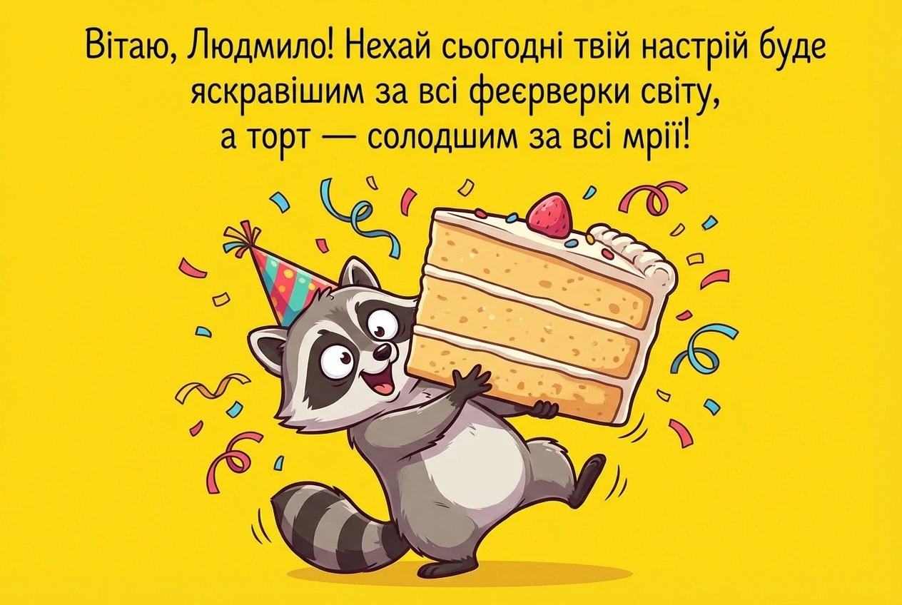 людмила з днем народження картинки