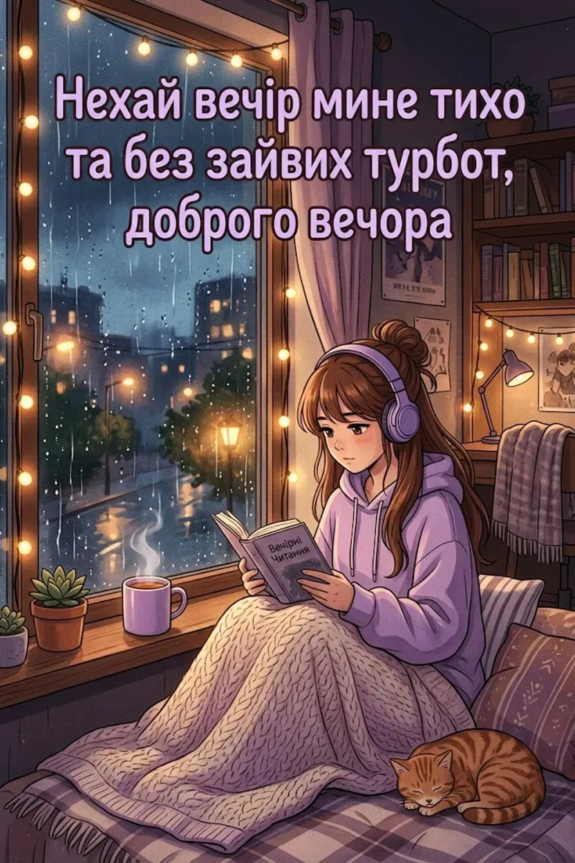 Доброго вечора в картинках: душевна добірка листівок для затишного настрою