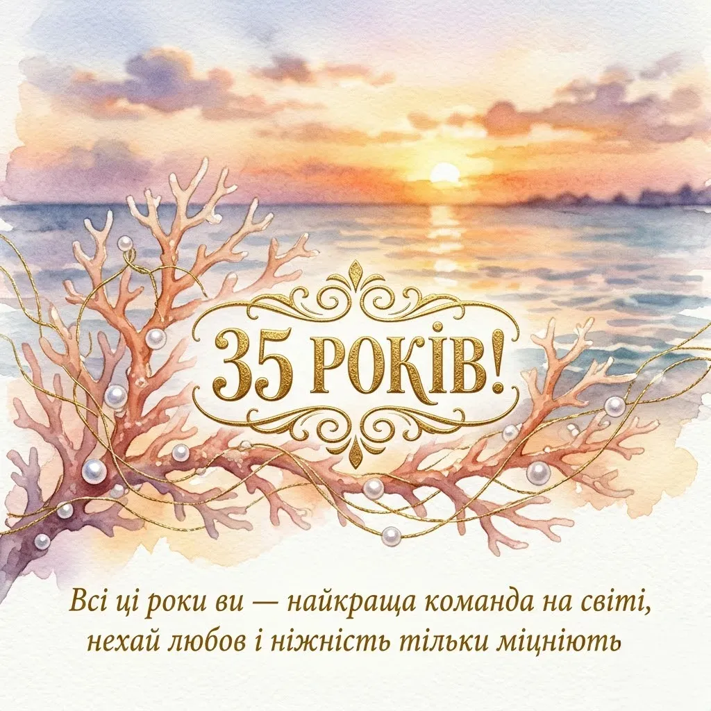 35 років спільного життя: привітання з кораловим ювілеєм для найрідніших