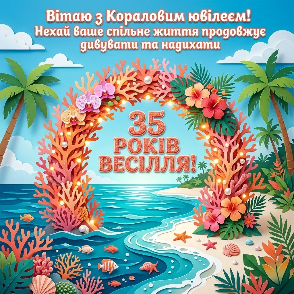 35 років спільного життя: привітання з кораловим ювілеєм для найрідніших