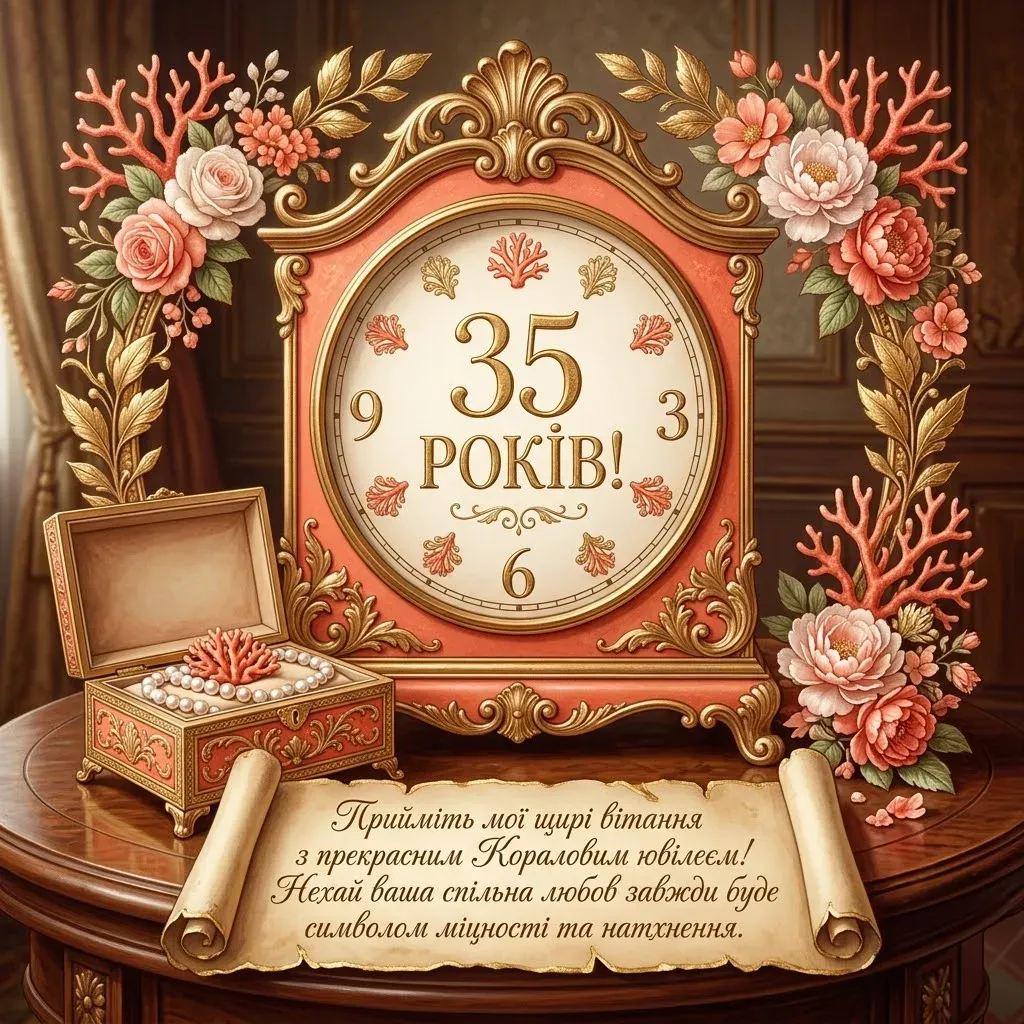 35 років спільного життя: привітання з кораловим ювілеєм для найрідніших