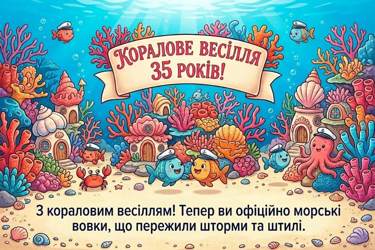 35 років спільного життя: привітання з кораловим ювілеєм для найрідніших