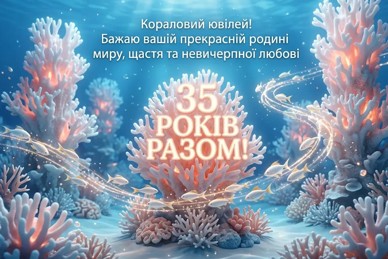 35 років спільного життя: привітання з кораловим ювілеєм для найрідніших
