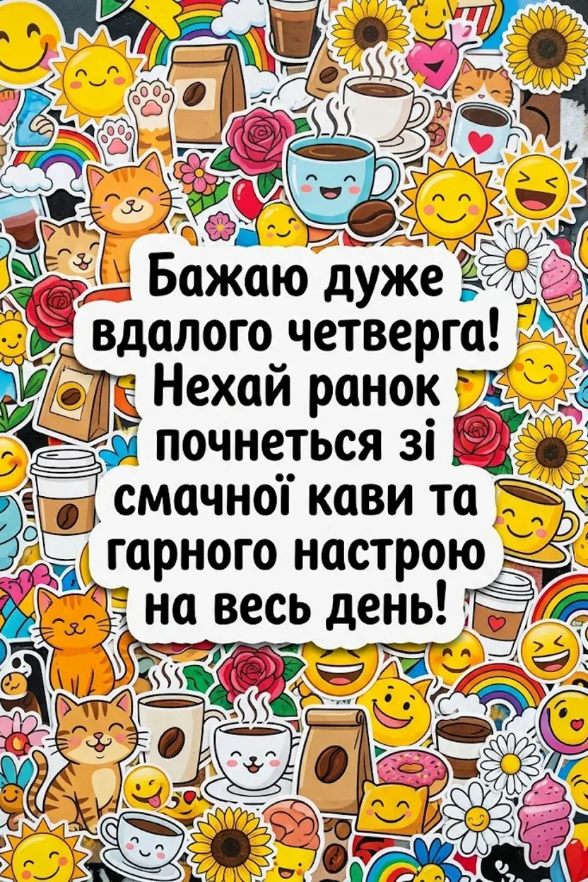 Вдалого четверга та доброго ранку: душевні листівки для гарного настрою
