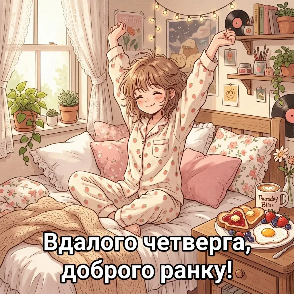 Вдалого четверга та доброго ранку: душевні листівки для гарного настрою