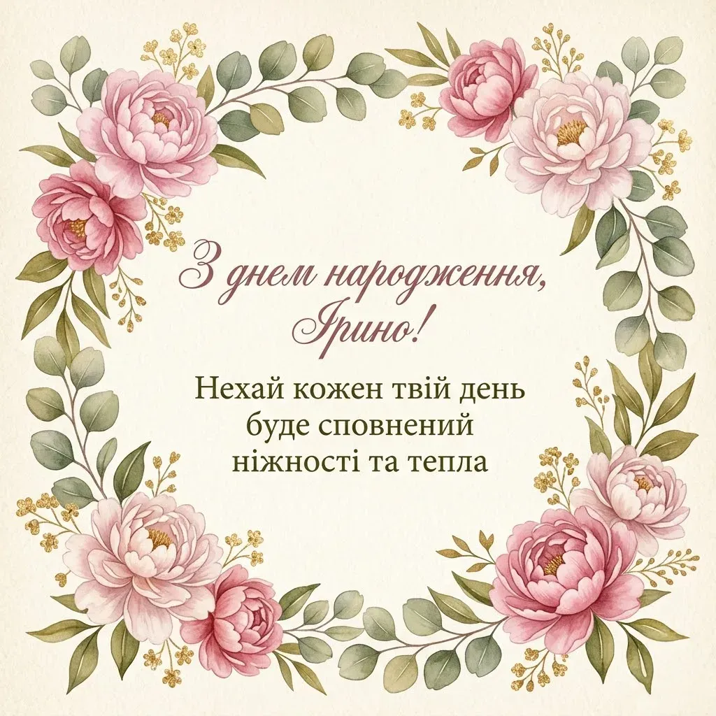 Особливі слова для Ірини: привітання, що дарують усмішку