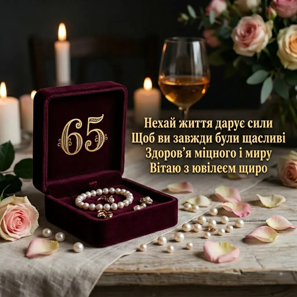 З днем народження 65 років: святкові привітання для чарівної ювілярки