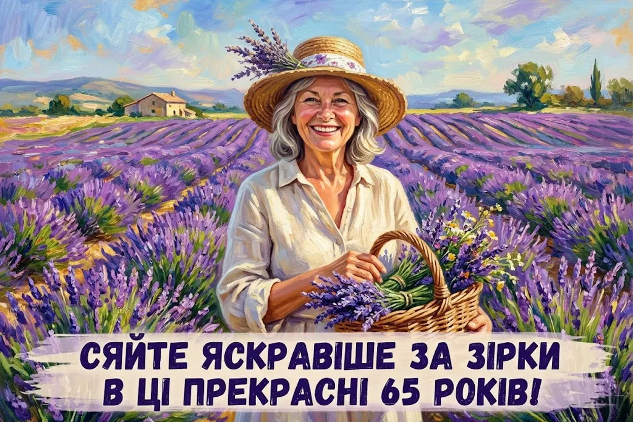 З днем народження 65 років: святкові привітання для чарівної ювілярки
