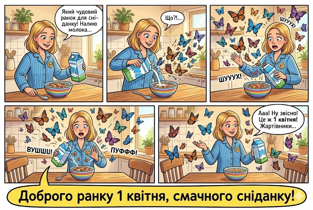 Доброго ранку 1 квітня: прикольні картинки та найтепліші побажання до Дня сміху