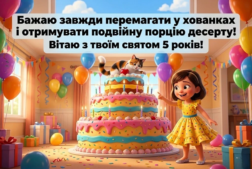 Що побажати дитині на 5 років: ідеї для листівок та святкових промов