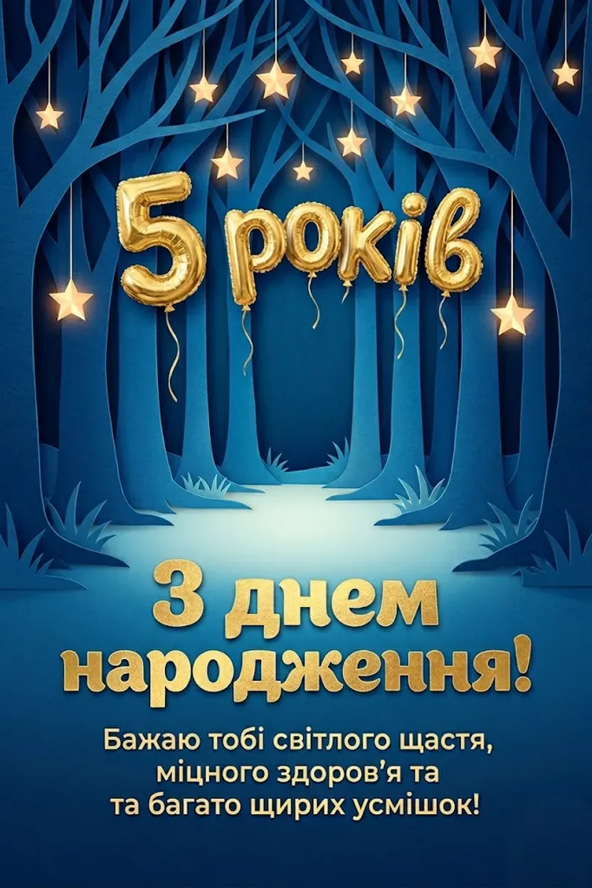 Що побажати дитині на 5 років: ідеї для листівок та святкових промов