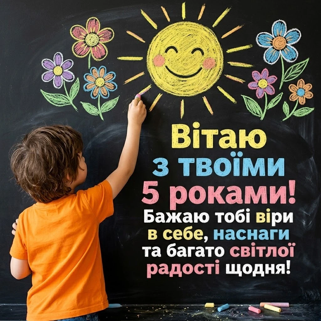 Що побажати дитині на 5 років: ідеї для листівок та святкових промов