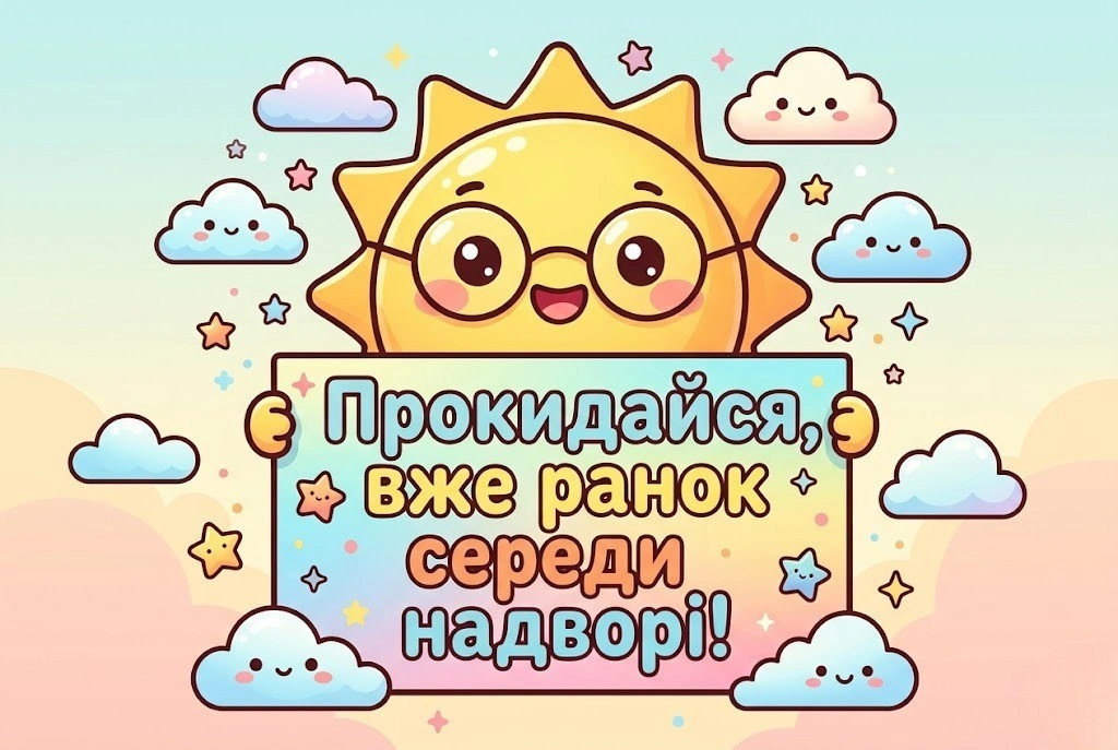 Листівка доброго ранку середи: найтепліші побажання та затишні картинки