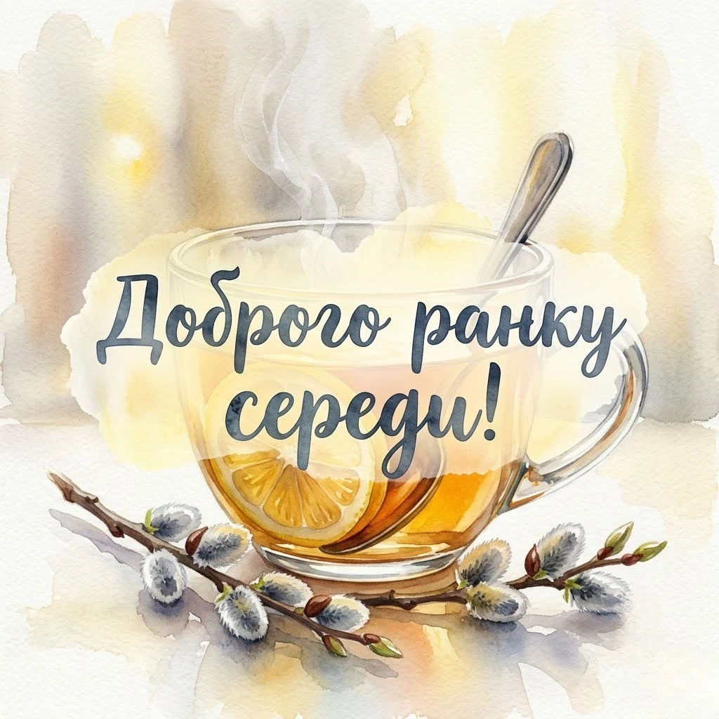 Листівка доброго ранку середи: найтепліші побажання та затишні картинки