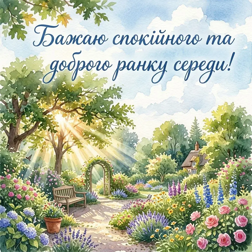 Листівка доброго ранку середи: найтепліші побажання та затишні картинки
