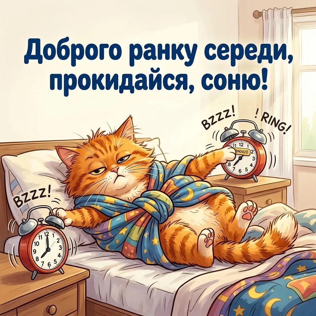 Листівка доброго ранку середи: найтепліші побажання та затишні картинки