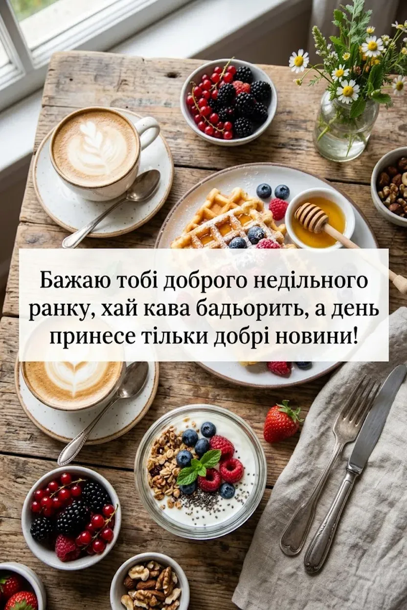 Доброго недільного ранку: прикольні картинки та душевні листівки для гарного настрою
