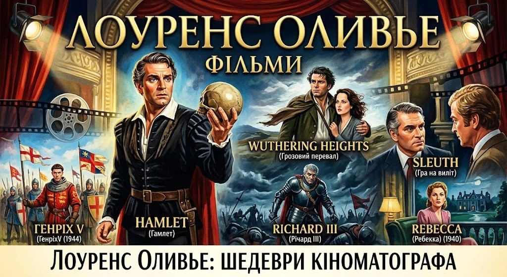 Знакові фільми Лоренса Олів’є: від ранніх до пізніх робіт